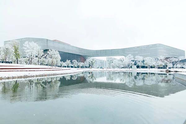 浙江音乐学院雪中美景